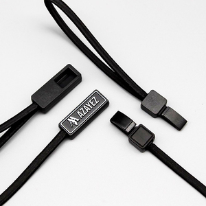 <strong>Custom</strong> Luxury Hangtag Rope Clothing Polyester Thread <strong>String</strong> Product Seal <strong>String</strong> With Embossed logo Plastic Seal hang <strong>Tag</strong> <strong>String</strong> - Product Image 2