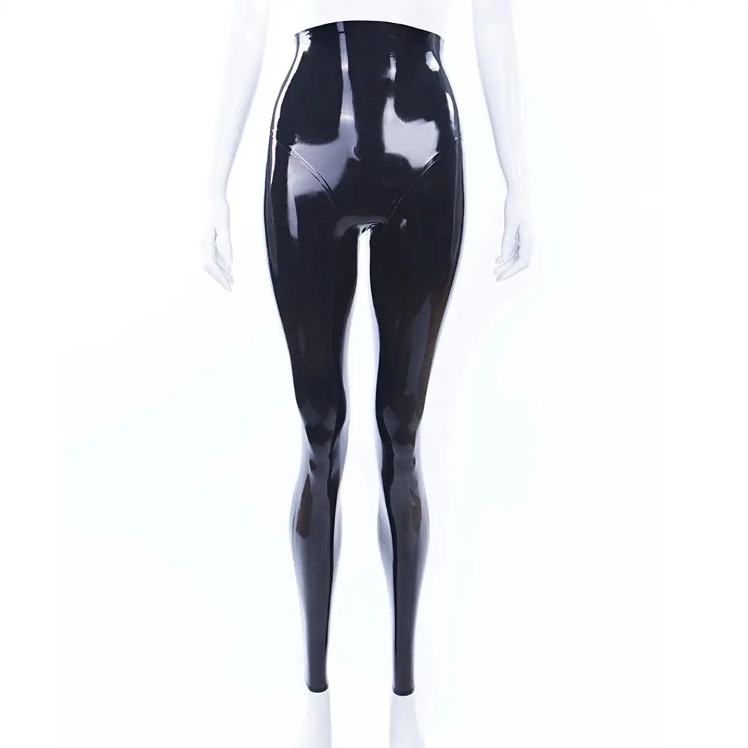 100% látex caucho negro sin mangas Fitness ropa Catsuit traje ajustado 0,45mm mascarada fetiche