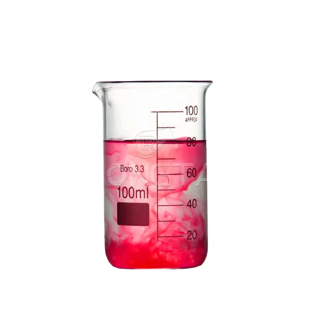 RONGTAI equipo de laboratorio químico fábrica laboratorio vaso de vidrio 500ml China 200ml 250ml 2L vasos de vidrio