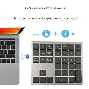 Nuevo teclado digital de 35 teclas inalámbrico BT modo dual teclado numérico silencioso teléfono móvil computadora compatible teclado numérico - Product Image 2