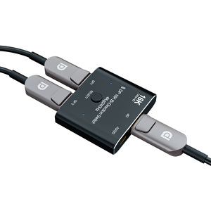 DP Display Port 16K 60HZ Conmutador de video bidireccional Uno en dos salidas o Dos en uno Convertidor de salida para computadora y host de proyector