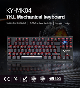 TKL Mechanical <strong>Keyboard</strong> Wired USB RGB Backlight Support Software High Quality Metal case Support OEM <strong>Keyboard</strong> Gaming - Product Image 3