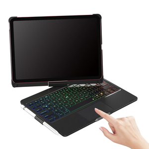 Teclado BT giratorio de 360 grados para iPad 10th inalámbrico recargable con accesorios de audio y video retroiluminados de 7 colores - Product Image 1