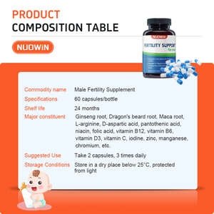 Sperm sayısı ve motilite desteği için <span class=keywords><strong>CoQ10</strong></span> ile doğal erkek doğurganlık takviyesi Preconception ve üreme sağlığı artışı - Product Image 4