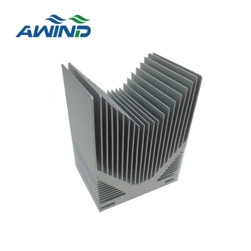 Profilo AL6061 in lega di alluminio da 300 watt dissipatore di calore ad alta densità di dimensioni personalizzate dissipatore di calore con amplificatore di grandi dimensioni per l'elettronica di potenza