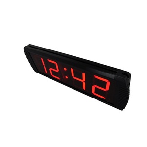 Stile moderno 4 pollici LED orologio da parete rosso 4 cifre Logo digitale personalizzato uso interno Display elettrico conto alla rovescia con telecomando - Product Image 1