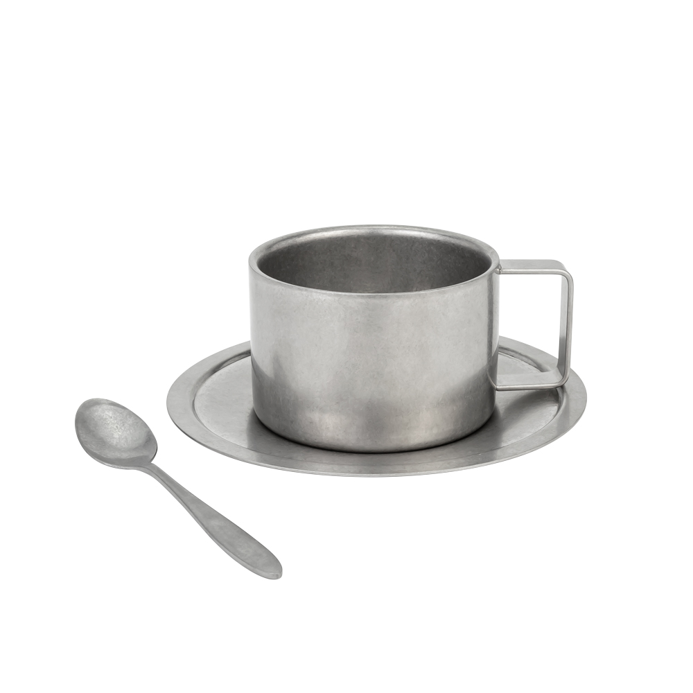 200 ml avec soucoupe et cuillère