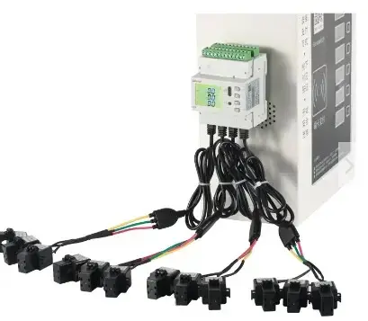 Compteur d'énergie installé sur rail Acrel DTSD1352-4S multi-circuits 35mm utilisé dans le compteur d'énergie de station de base cellulaire