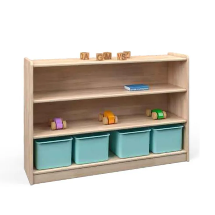 Qiao Qiao Child Wooden Nursery Furniture Toys Book Classroom Locker Daycare Shelf Storage Kindergarten Cabinet For Kid