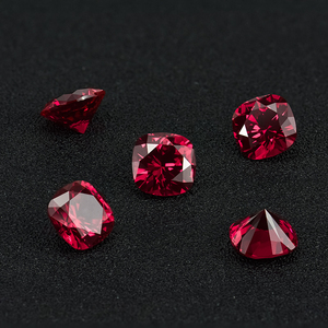 Xingyue gems Lab grown ruby blood-red color square cut corner cushion shape Ruby stone