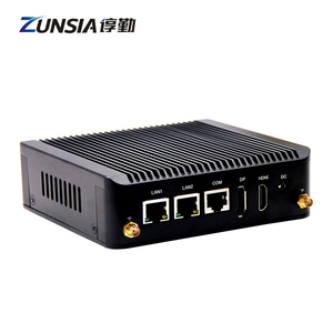 Zunsia Thin Client Celeron J1900 J1800 E3845 computadora de escritorio Host 2 Lan Quad Core 1 * HD/DP 1 * RS232 X86 Linux Barebone Mini Pc - Product Image 1