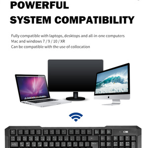 Teclado y ratón inalámbricos para videojuegos, Combo de teclado y ratón para oficina y negocios, Accesorios para ordenador
