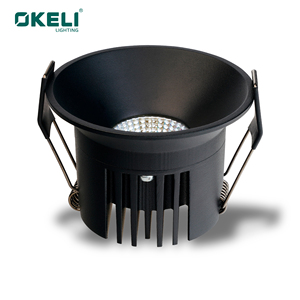 埋め込み式天井ブラックラウンドシェイプアンチグレア7w 12w 18wスリムLed Cobダウンライト - Product Image 4