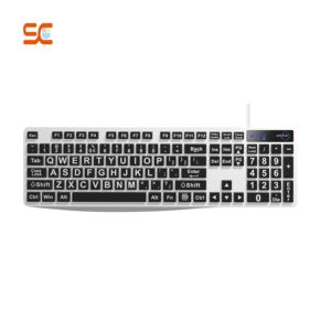 Teclado brillante con cable USB, teclados de oficina retroiluminados con LED de 104 teclas para PC, ordenador portátil - Product Image 1