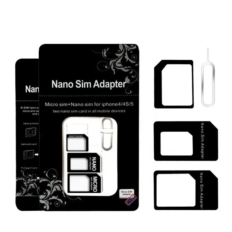 Cantel adaptateur de carte SIM 4 en 1 Micro carte Sim adaptateur Nano adaptateur Sim pour téléphone portable