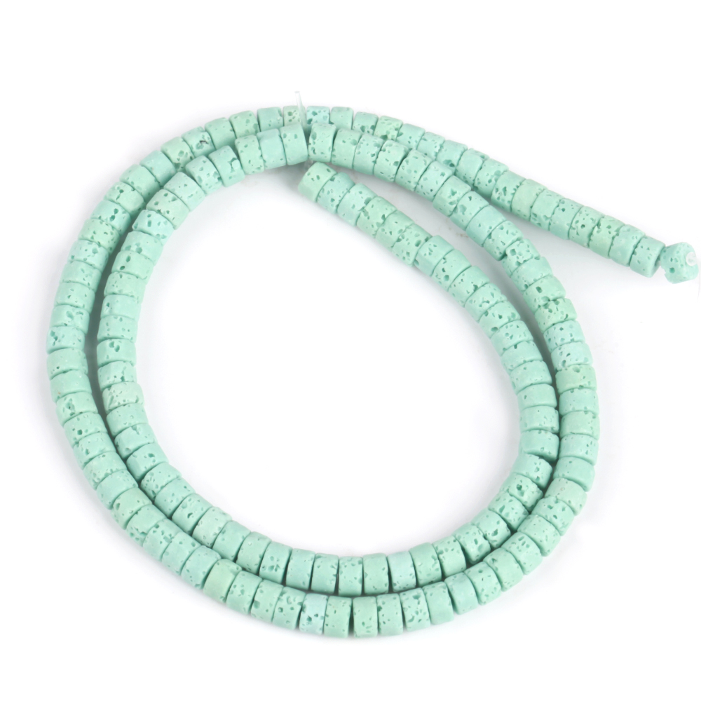 4x3mm 120pcs Lake Blue Abacus Beads