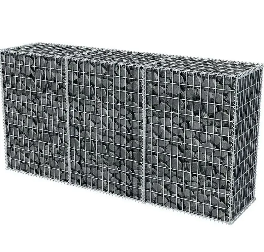 Présentoir de gabions, 20 pièces, 2x1x1, pour protection, en maille soussée à chaud