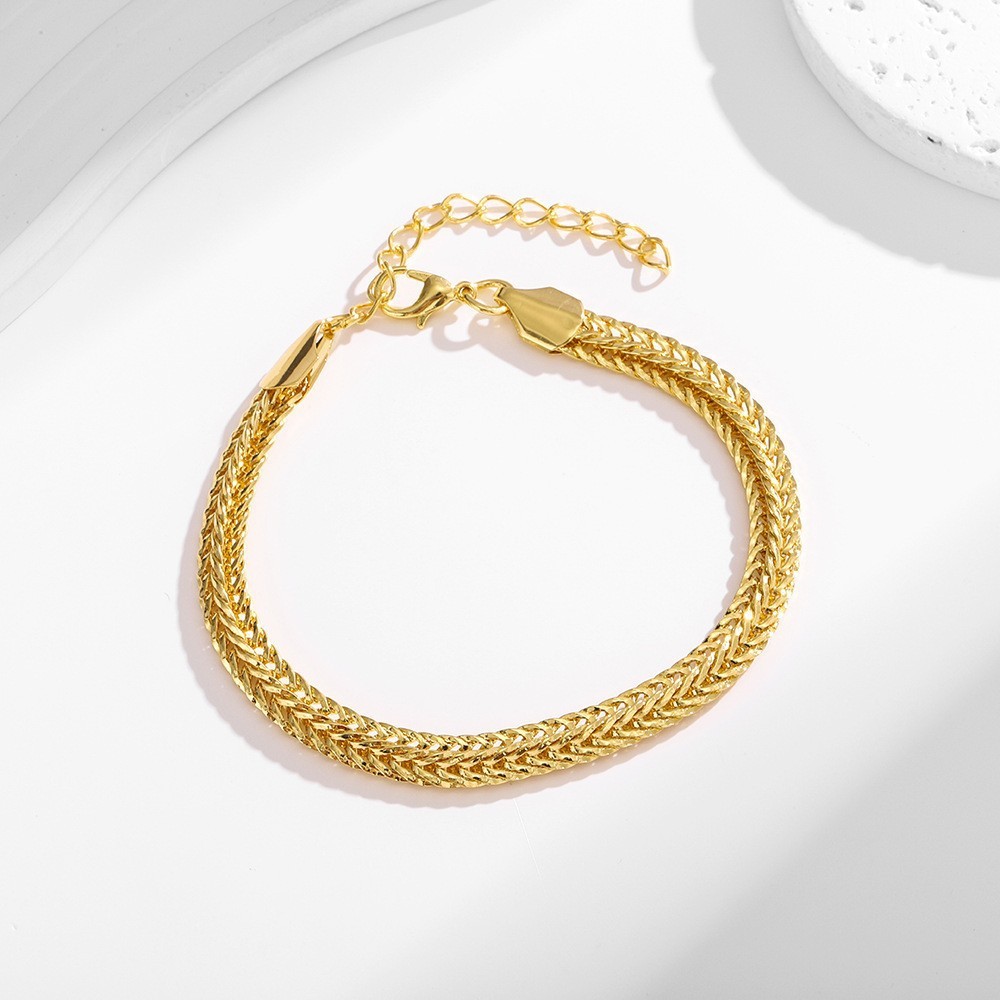 Bracelet queue de renard doré-175 cm-6 mm-75 g