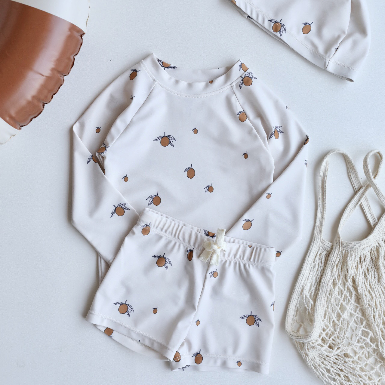 Maillot de bain deux pièces garçon-citron
