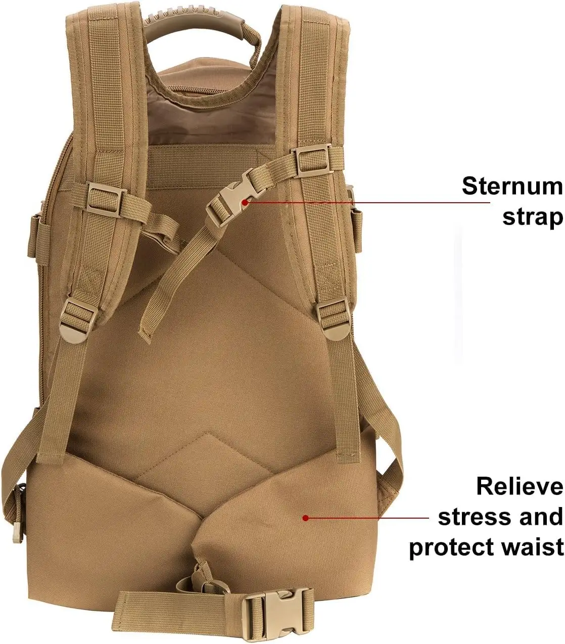 حقيبة ظهر Molle للتخييم والمسير في الهواء الطلق حقيبة ظهر تكتيكية رياضية كبيرة جديدة للخروجات اليومية