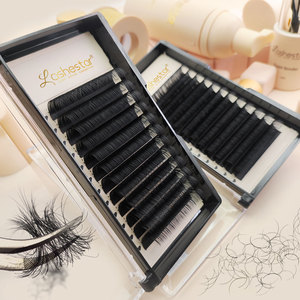 Bireysel kirpik uzantıları yumuşak ipek kabarık fanlar düğüm ücretsiz Lashes kirpik uzatma C D kıvırmak 0.03 0.05 hacim çarpıntı Lashes - Product Image 2
