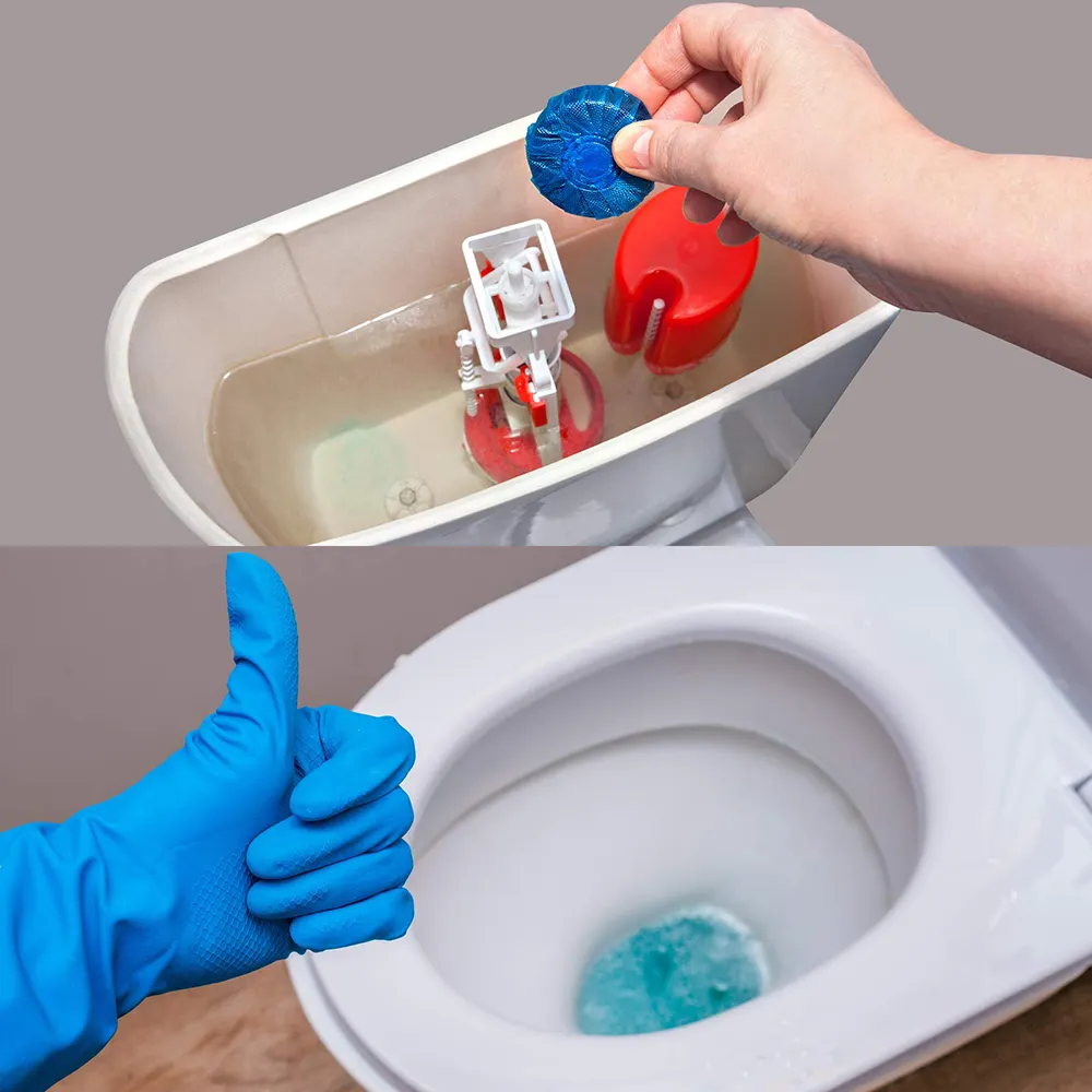 Campione gratuito 2 settimane forniscono etichette personali per wc detergente per candeggina Tablet/mantenere il detersivo per la pulizia della toilette