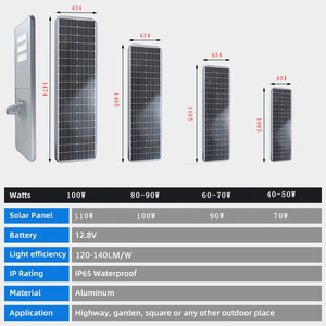 Hiệu suất cao ba màu sắc thay đổi không thấm nước năng lượng mặt trời dẫn đèn đường - Product Image 6
