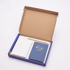 Groothandel Goudfolie Hardcover Bruiloft Gast Geloften Boek Cadeau Set - Product Image 3