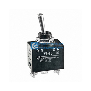 Electronic Components <strong>Switches</strong> Supplier WT15T Standard Round Toggle <strong>Switch</strong> SPDT On-Mom Panel Mount WT1-5T Screw Terminal - Product Image 1