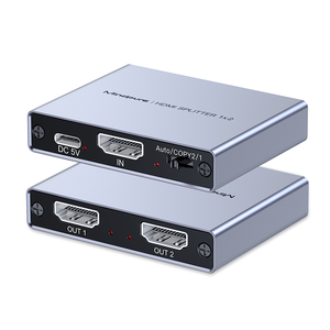 Mindpure alta calidad 4K HDMI Splitter 1 en 2 salidas para monitores duales Duplicado 1x2 HDMI Splitter 1 a 2 Amplificador para Full HD 3D