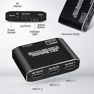 3 in 1 Out 4K HDMI Switch 3x1 HDMI 2.0 Switcher IR uzaktan kumanda ile PS4 Xbox için HDCP 2.2 4K @ 60Hz HDR 3D destekler - Product Image 4