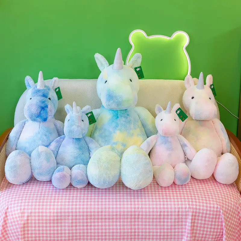 Peluche de unicornio de color mágico, juguete de fantasía, de arcoíris poni, anime, animales de peluche, regalo de unicornio, venta al por mayor