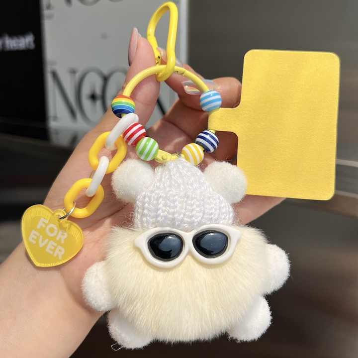 Spot Explosive Cute Plush Bag Pendant Keychain Schoolbag Pendant Cartoon Doll Car Key Ring Party Gift Mga Keychain Wholesale