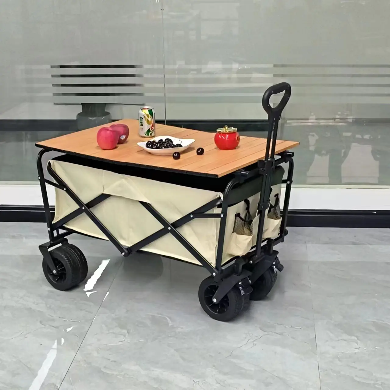 Ngoài Trời Bền Wagon Giỏ Hàng Gấp Tay Xe Tải Xe Xách Tay Có Thể Gập Lại Hành Lý Bãi Biển Wagon Xe Đẩy Cắm Trại Xe Đẩy