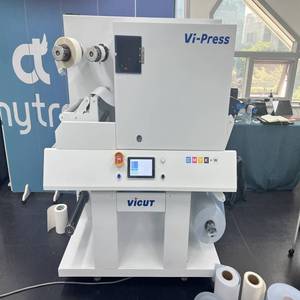 Vi-Press CMYK + белый тонер рулонный принтер этикеток холодный ламинат цифровой тонер принтер этикеток с переменной печатью данных - Product Image 4