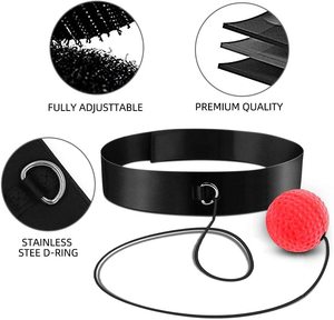 Equipamento de boxe com faixa de cabeça para combate, equipamento de treinamento com 3 níveis de velocidade grande treinador de luta na corda