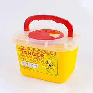 All'ingrosso coperchio rotante design 3L ago quadrato affilato contenitori di rifiuti medici portatili per ospedale della clinica - Product Image 3