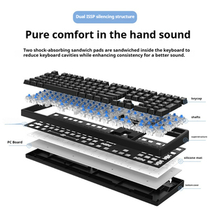 EWEADN Z87 87-Key PBT Keycaps Wired USB &amp; 2.4G Wireless RGB Backlit Hotswap PCB New Mechanical <strong>Keyboard</strong> for PC Laptop Desktop - Product Image 4