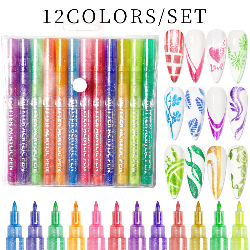 12PCS Glitter