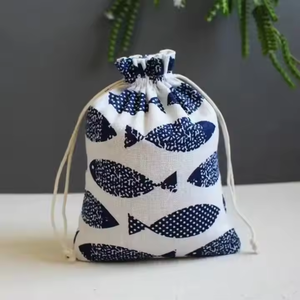 Wholesale Double <strong>String</strong> Cotton Drawstring <strong>Bags</strong> with Natural Cotton Canvas Featuring Animal Print <strong>Pattern</strong> - Product Image 4