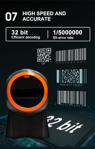 USB Auto Scan Desktop Barcode Scanner 2D QR Code Reader para supermercado al por menor en stock - Product Image 2