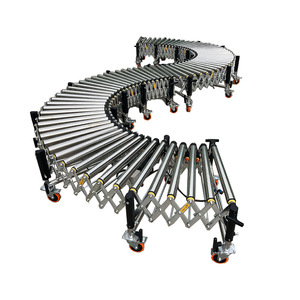 Transportador de rodillos de descarga extensible flexible por gravedad manual para clasificación de logística exprés - Product Image 6
