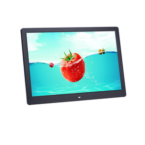 Top fabbrica vendita diretta 15.4 pollici cornice digitale con riproduzione Video e funzione orologio 1080P per la promozione del negozio
