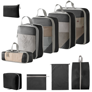 10 Công Viên Ma Thuật 8Pcs Túi Du Lịch Nén Nước Bằng Chứng Kích Thước Khác Nhau Sang Trọng Xách Tay Vải Thô Du Lịch Nén Đóng Gói Cubes - Product Image 5