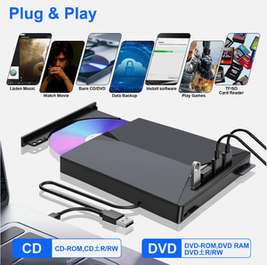 工厂价格USB 3.0外部光盘和dvd驱动器笔记本电脑DVD刻录机驱动器刻录机播放器Windows 7/8/10/11 - Product Image 3