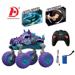 HUADA 2.4G <strong>4CH</strong> <strong>Light</strong> up Remote Control Racing Stunt Truck Toy Animal Dinosaur <strong>RC</strong> Drift Folding <strong>Car</strong> Toys Radio Control Toy - Product Image 1