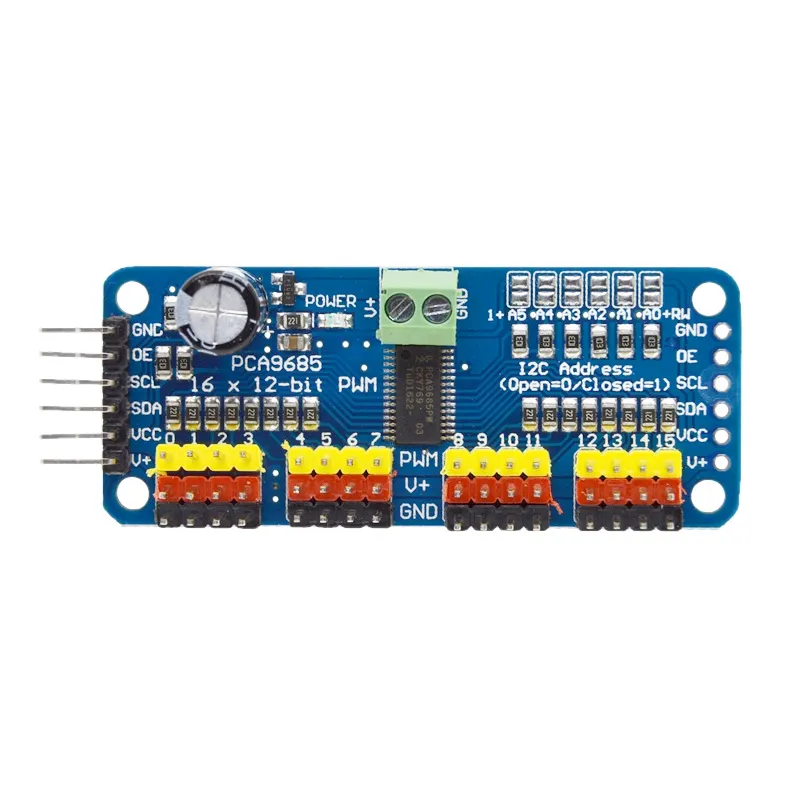 Interface de Driver-I2C PWM / Servo 16 canaux 12 bits Module PCA9685 Raspberry Pi Shield Module Servo Shield pour Arduino