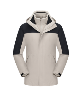 AI-MICH Promotion Custom Logo Outdoor Jacket Winter Autumn <strong>Double</strong> <strong>Layer</strong> Waterproof Zip up Mens Jacket