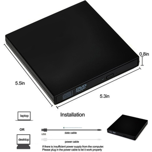 USB 2.0 Portable <strong>CD</strong> DVD <strong>ROM</strong> +/- RW Drive <strong>CD</strong> Burner Player Combo Optical Drive for <strong>PC</strong> for Laptops for Desktop External DVD Drive - Product Image 5