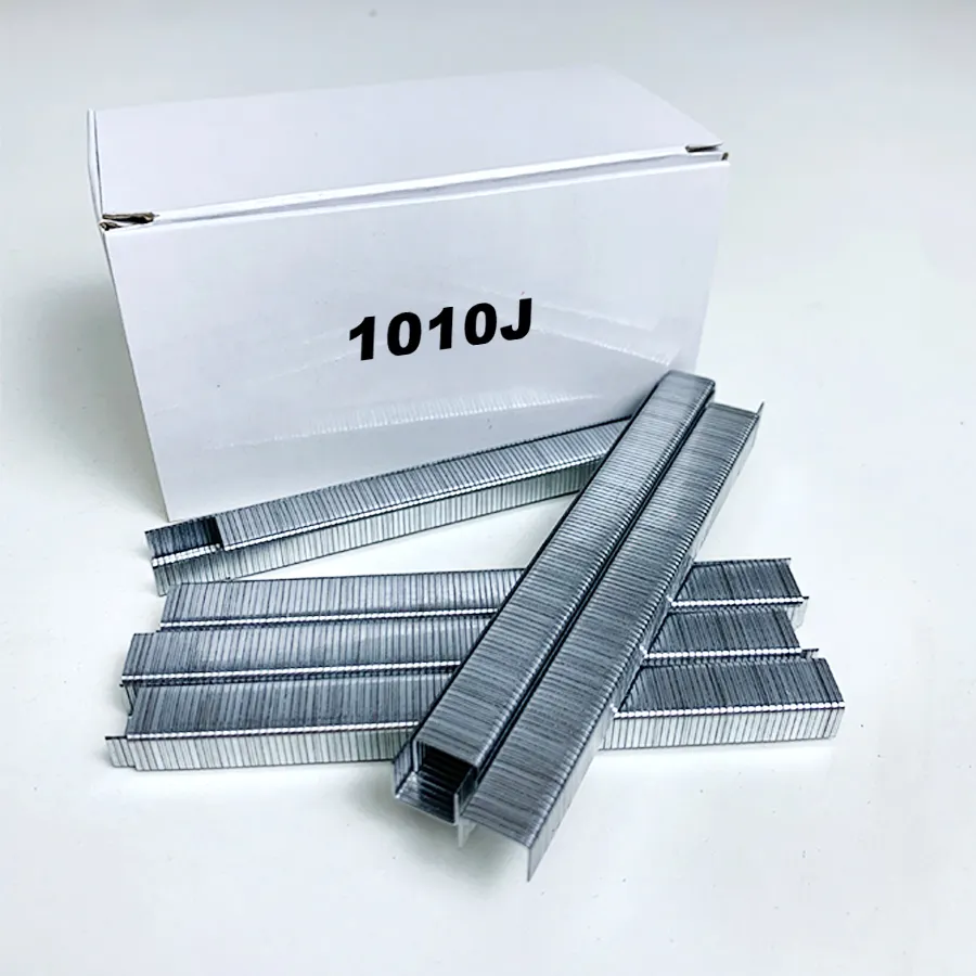 DTX çerçeve donanım bağlantı elemanları kanepe u-tipi tırnak pimleri 1004J/1006J/1008J/1010J/1013J zımba tabancası için